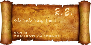 Répássy Emil névjegykártya
