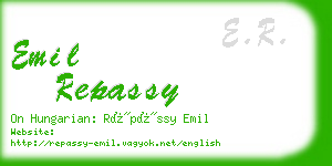 emil repassy business card